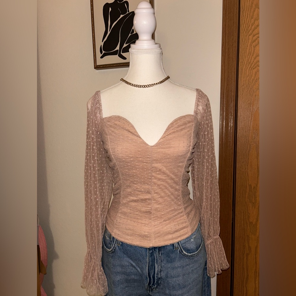 Women's Sheer Corset Blouse